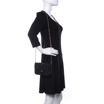 Louis Vuitton Empreinte Pochette Felicie Chain Wallet Black 2 of 13