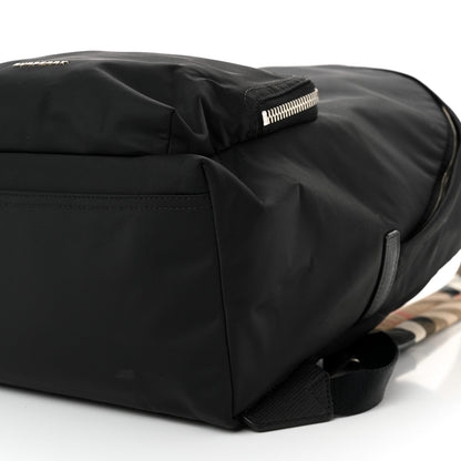 Burberry Nylon Check Abbeydale Simple Backpack  Black 10 of 10
