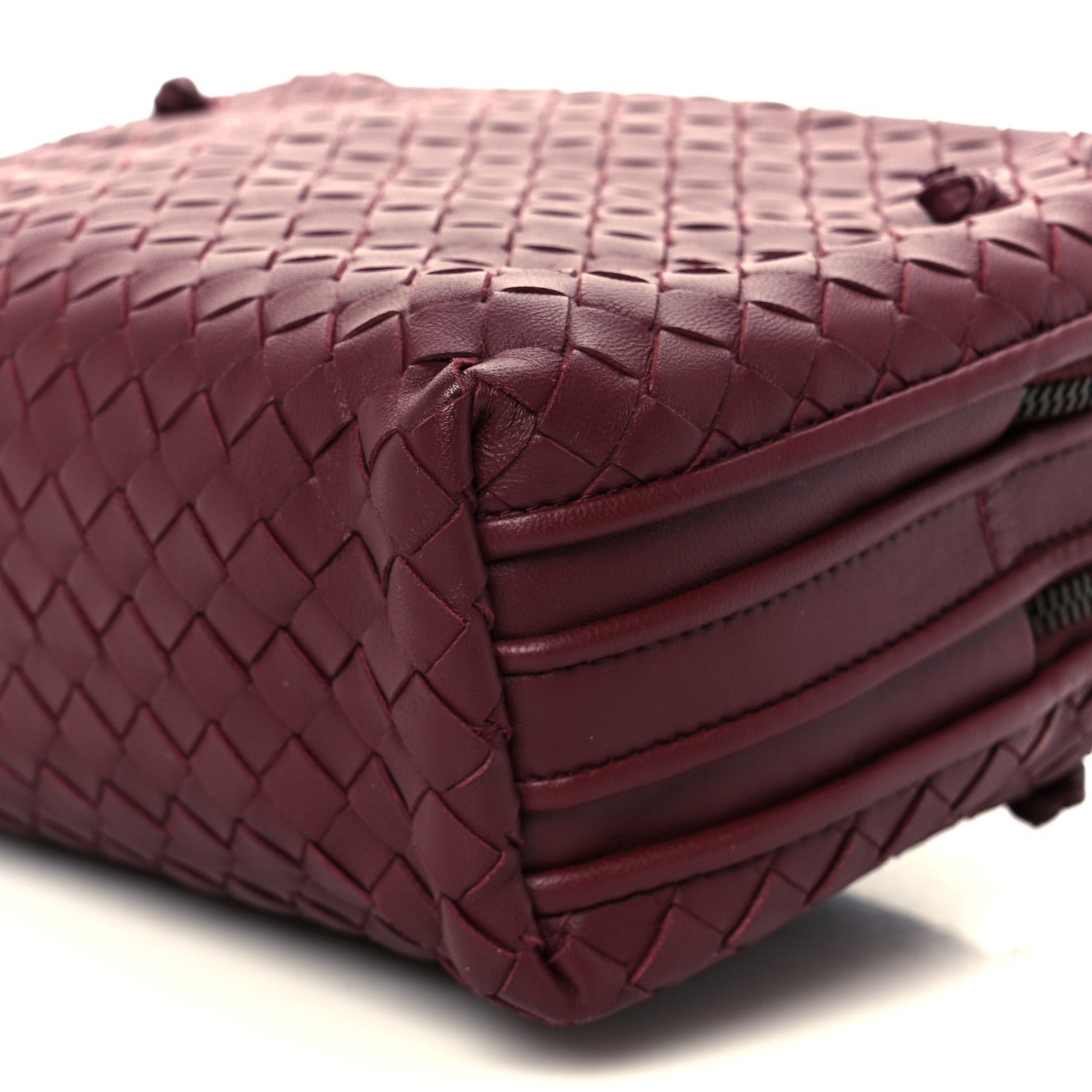 Bottega Veneta Nappa Intrecciato Double Compartment Crossbody Bag China Red 12 of 12