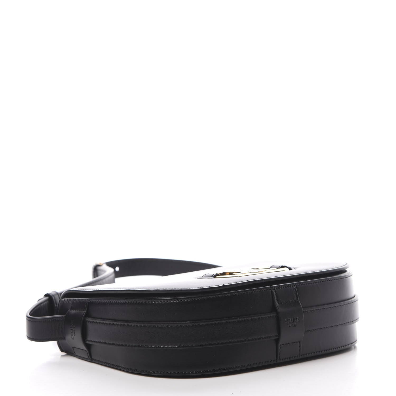 Celine Shiny Calfskin Medium Maillon Triomphe Black 4 of 14