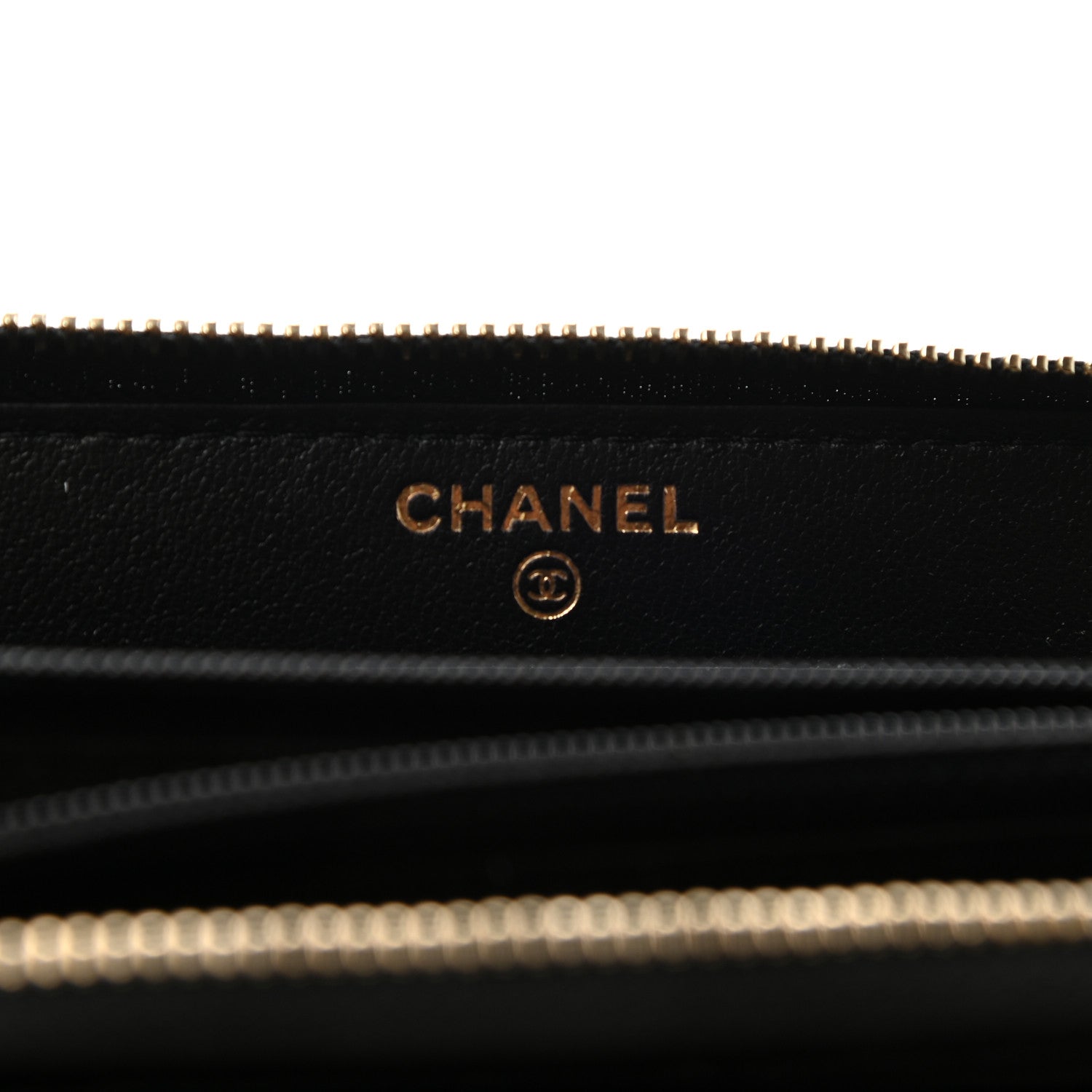 Chanel Lambskin Quilted Small Lucky Charms Zip Around Wallet Black 7 of 8