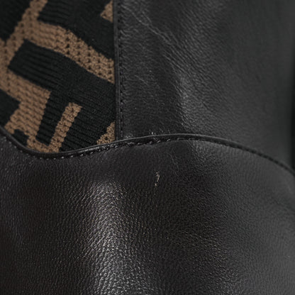 Fendi Nappa Microfiber Fabric FF Rockoko Thigh High Boots 40 Ebano Tobacco Black 12 of 12