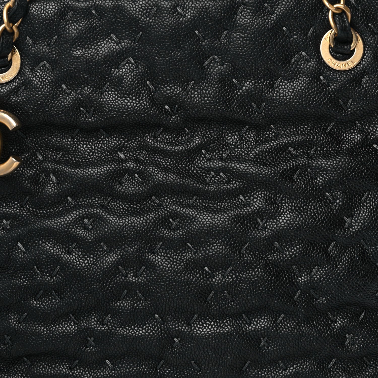 Chanel Caviar Stitched Tote Black 8 of 13