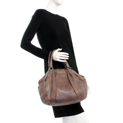 Prada Cervo Deerskin Tote Fumo 2 of 16
