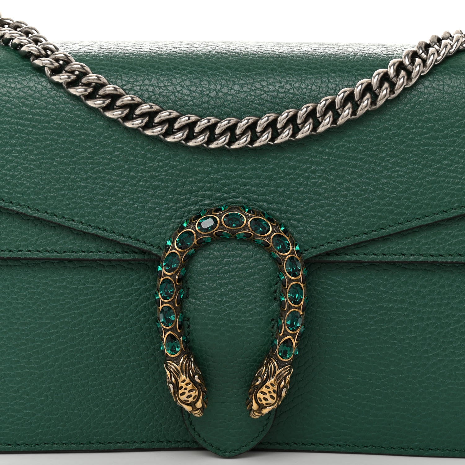 Gucci Pebbled Calfskin Small Dionysus Shoulder Bag Emerald 7 of 10