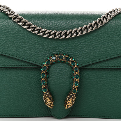 Gucci Pebbled Calfskin Small Dionysus Shoulder Bag Emerald 7 of 10