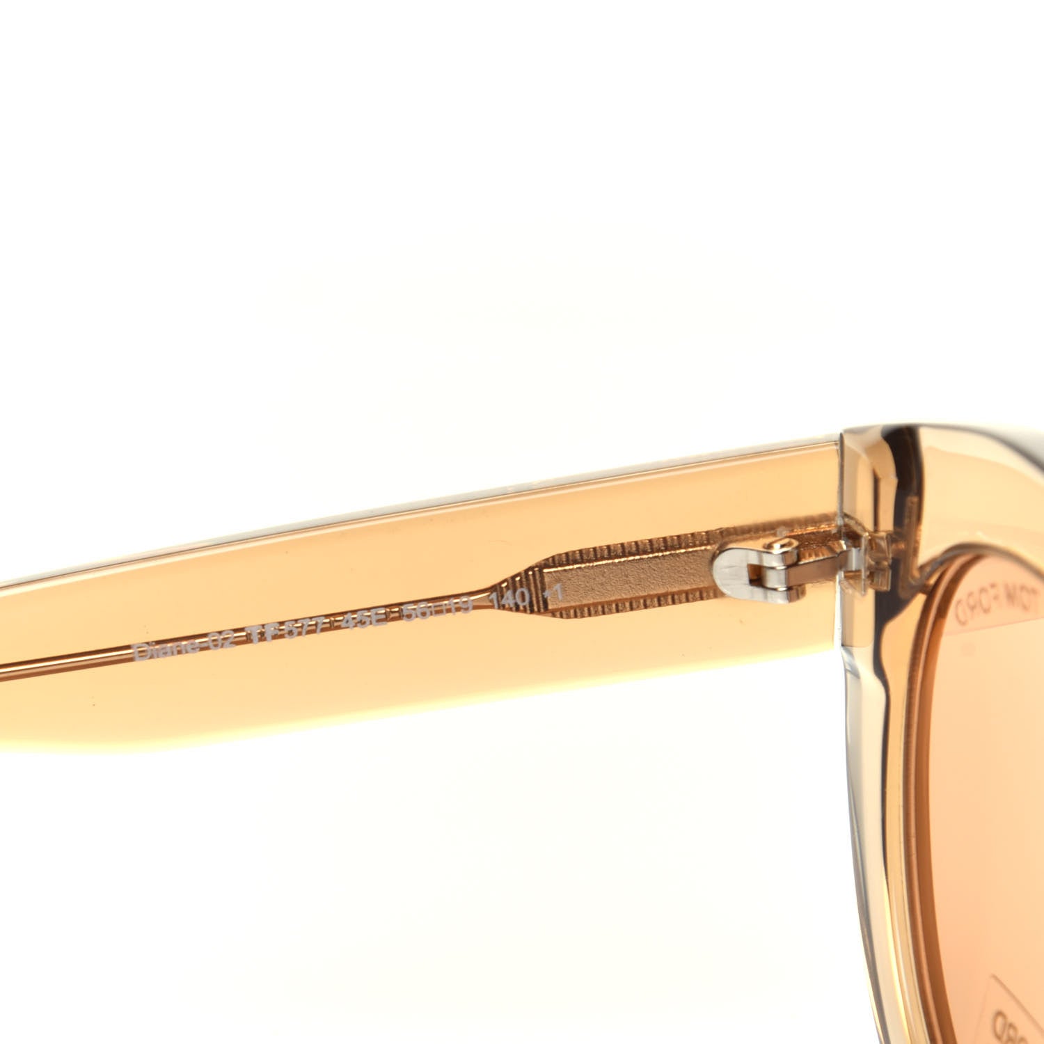 Tom Ford Diane Sunglasses TF577 Shiny Light Brown 5 of 7