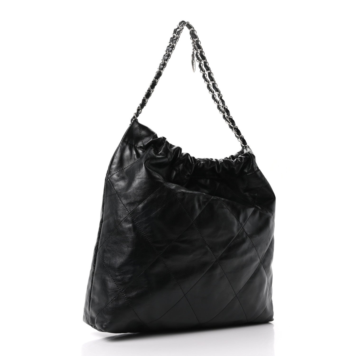 Chanel Shiny Calfskin Quilted Chanel 22 Black 7 of 23