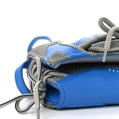Balenciaga Faux Calfskin Fabric Sneakerhead Phone Crossbody Bag Blue Grey 15 of 16