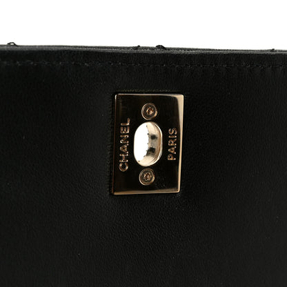 Chanel Lambskin Crystal Quilted Mini Trendy CC Dual Handle Flap Bag Black 5 of 12