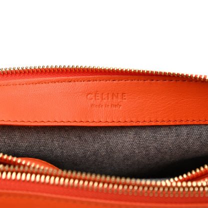 Celine Lambskin Large Trio Crossbody Bag Orange 6 of 9