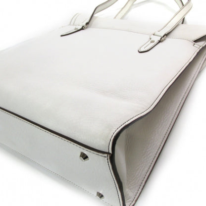 Christian Dior Leather Charm Tote White 5 of 10