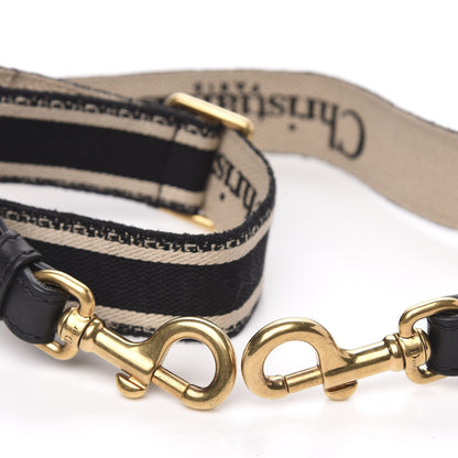 Christian Dior Canvas Embroidered Adjustable Shoulder Strap Black 3 of 6