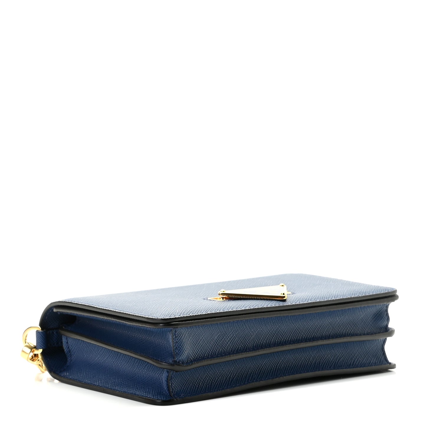 Saffiano Chain Crossbody Bag Bluette
