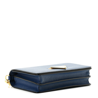Prada Saffiano Chain Crossbody Bag Bluette 3 of 7