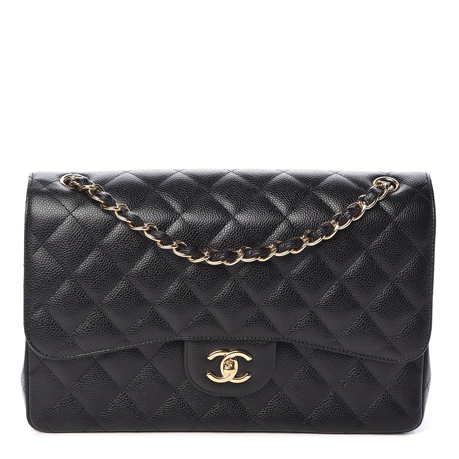 Chanel Caviar Quilted Jumbo Double Flap Black 1 of 11