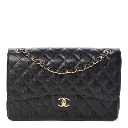 Chanel Caviar Quilted Jumbo Double Flap Black 1 of 11