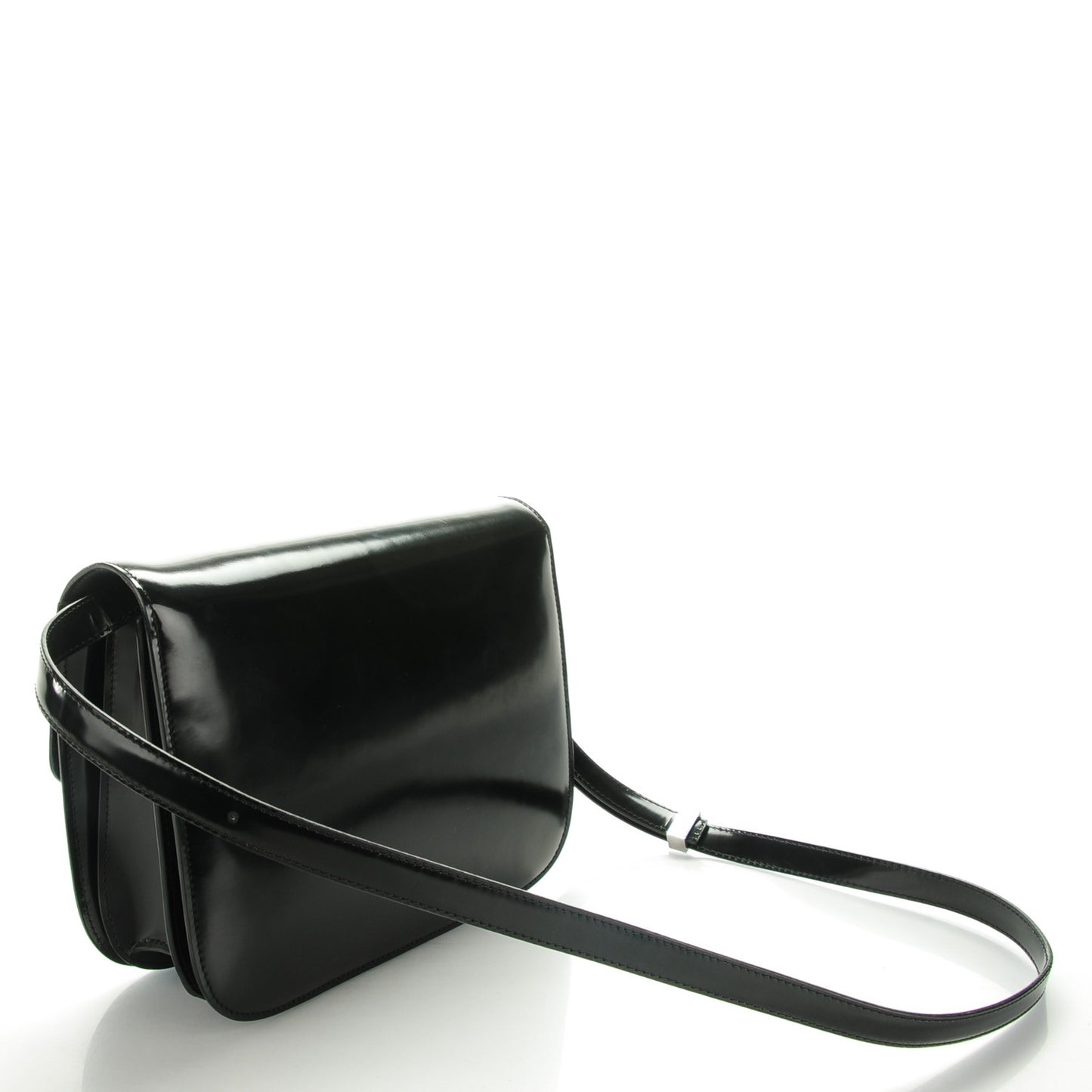 Spazzolato Calfskin Classic Box Medium Flap Black