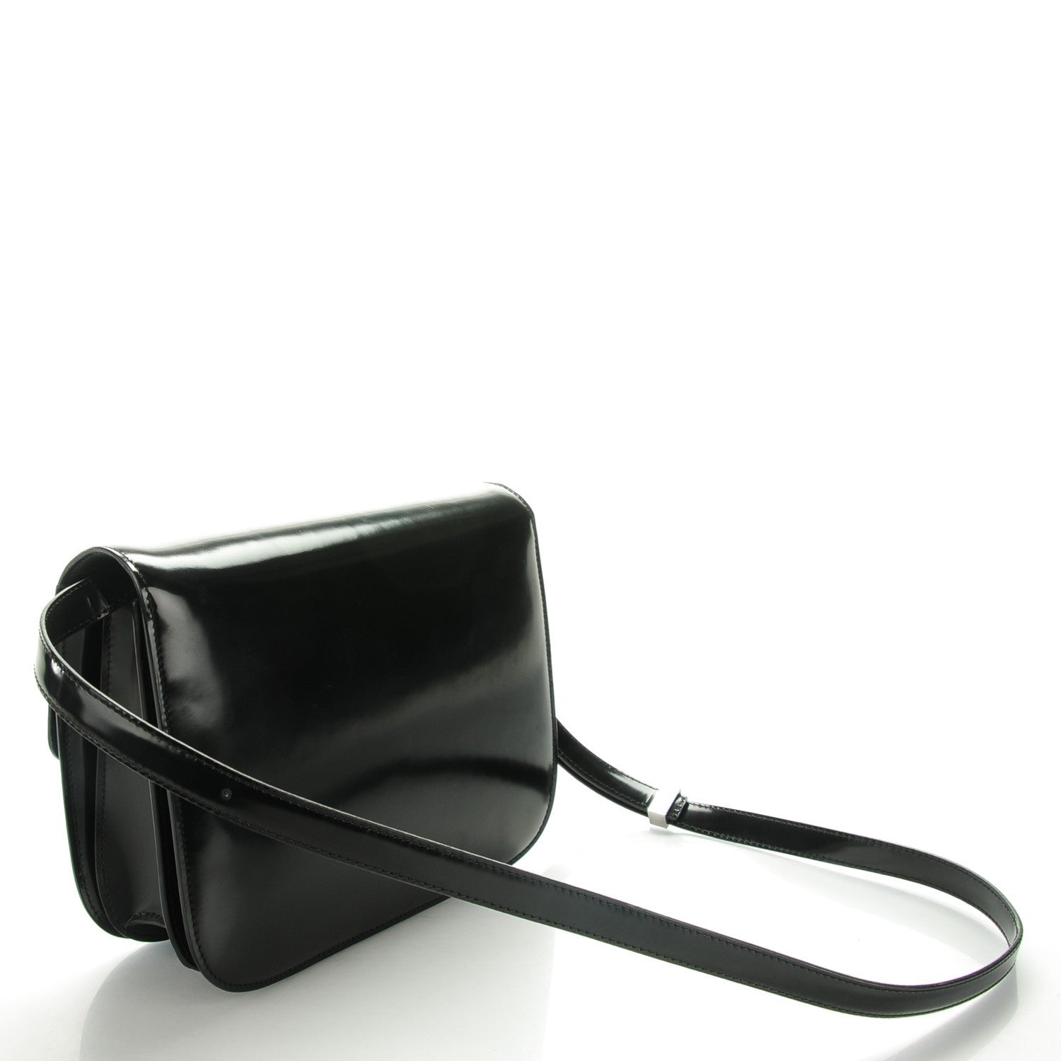 Celine Spazzolato Calfskin Classic Box Medium Flap Black 3 of 7