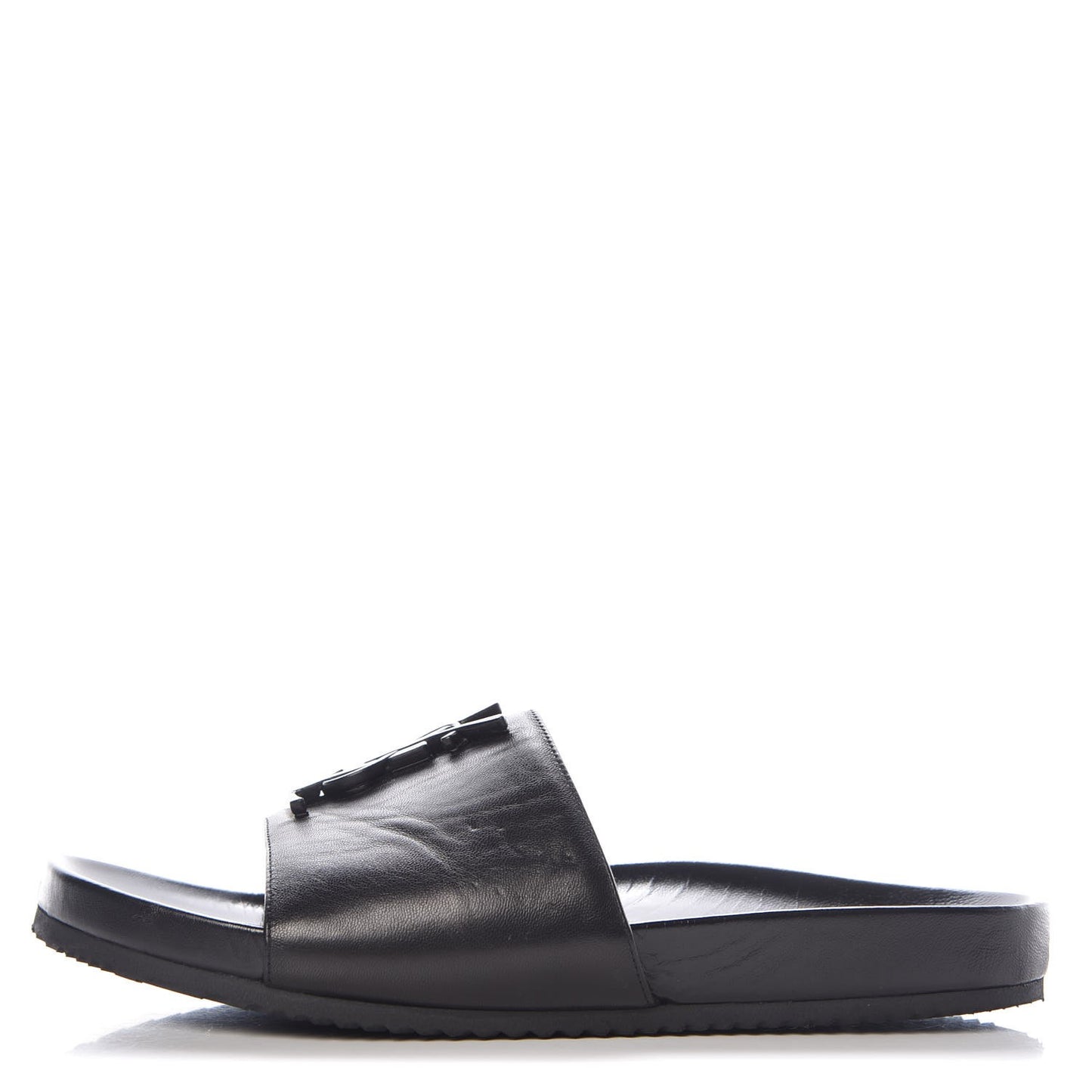 Lambskin Joan Slide Sandals 38 Black