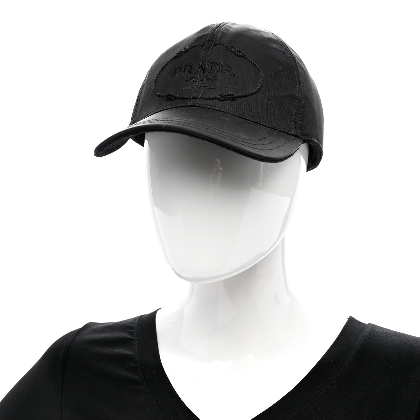Tessuto Nylon Canapa Baseball Cap M Black