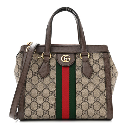 Gucci GG Supreme Monogram Small Ophidia Tote Bag Brown 1 of 12