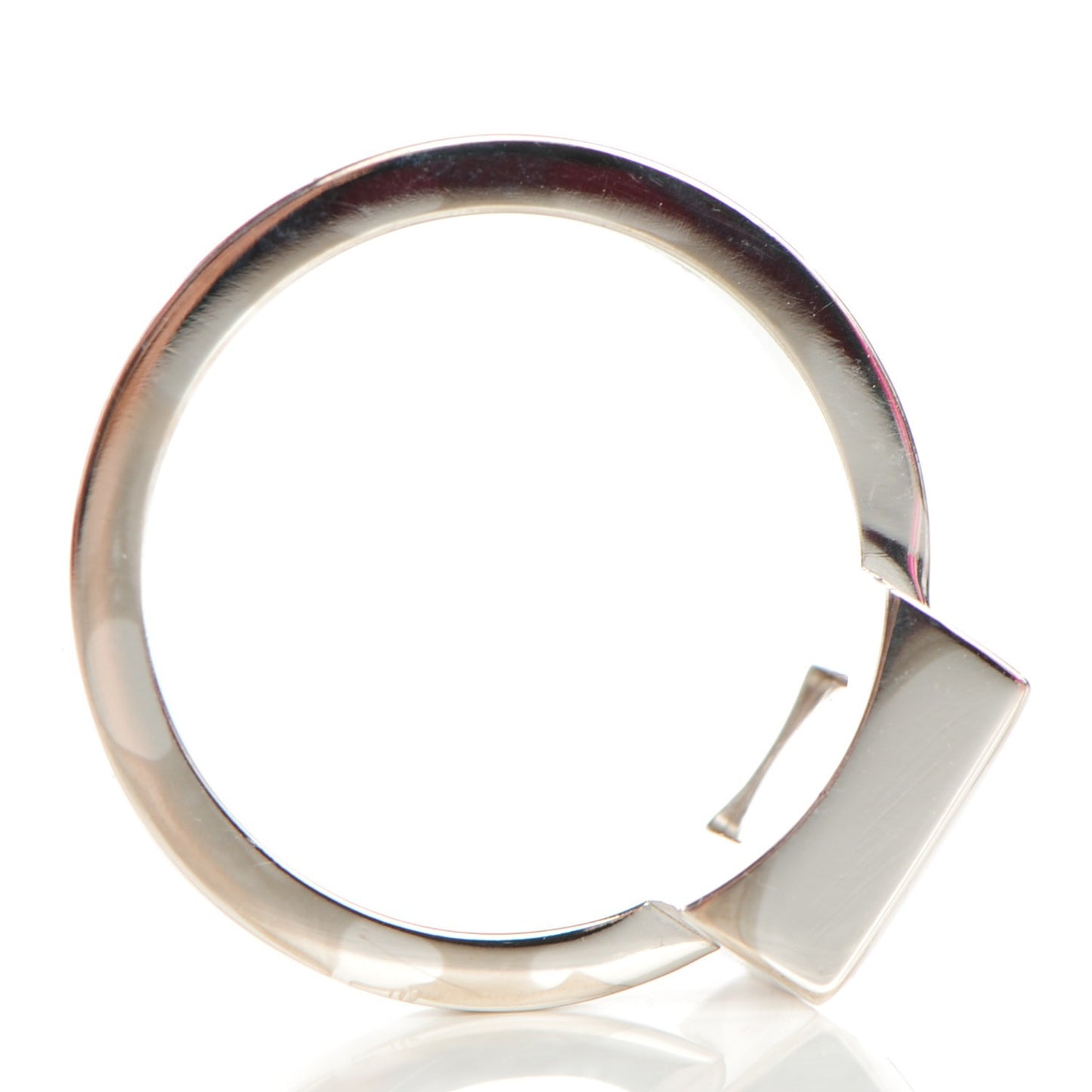 18K White Gold Happy Diamond Square Ring 8.25