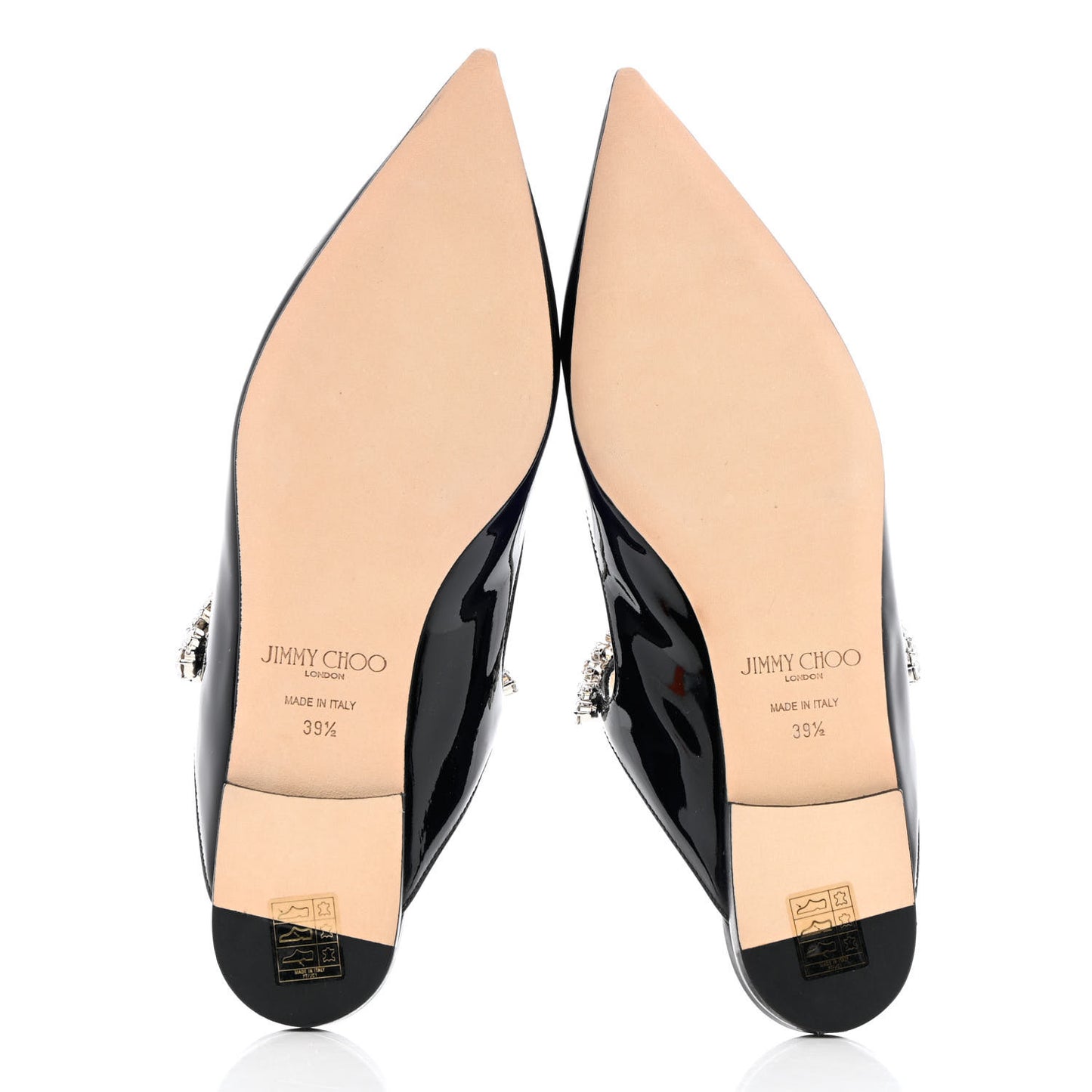 Patent Calfskin Bing 100 Mules 39.5 Black