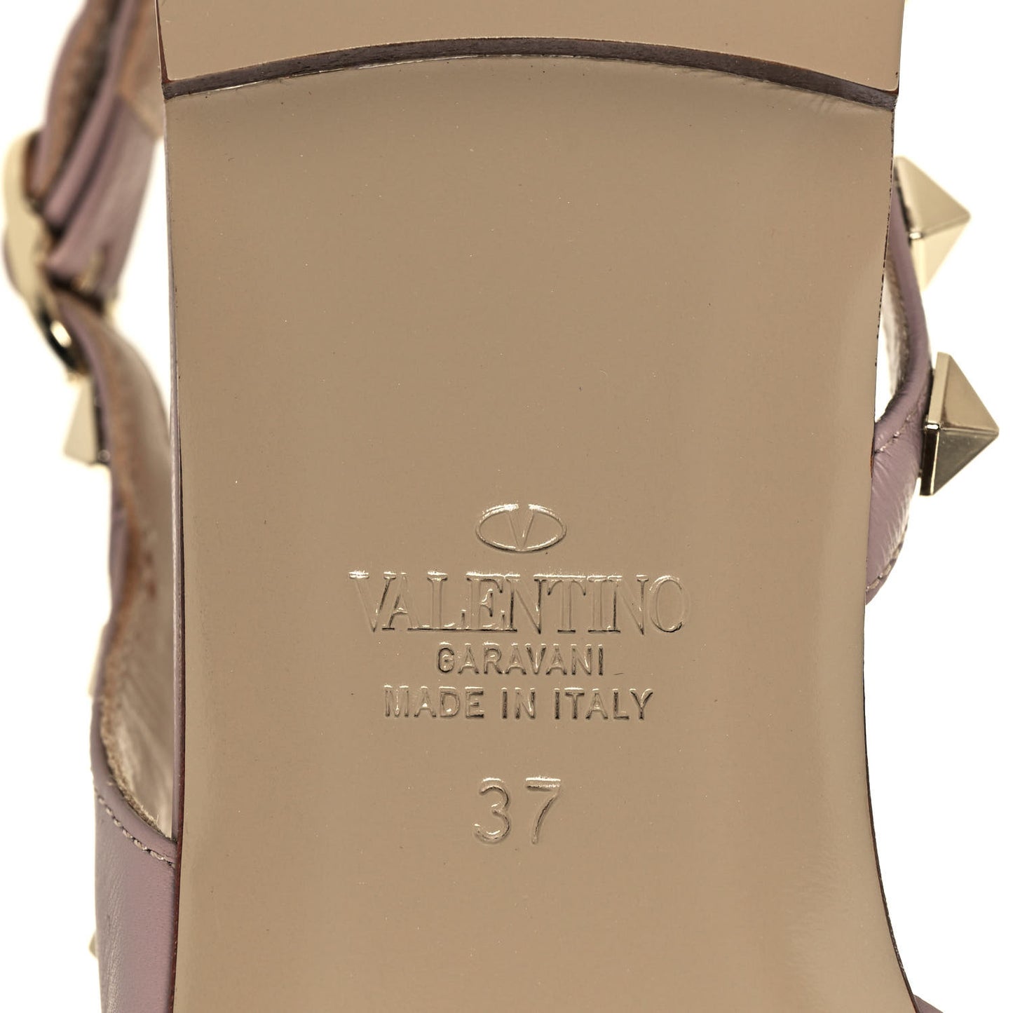 Nappa Rockstud Slingback Flats 37 Poudre