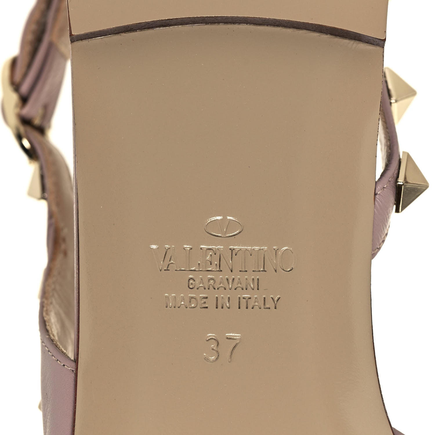 Valentino Garavani Nappa Rockstud Slingback Flats 37 Poudre 6 of 10