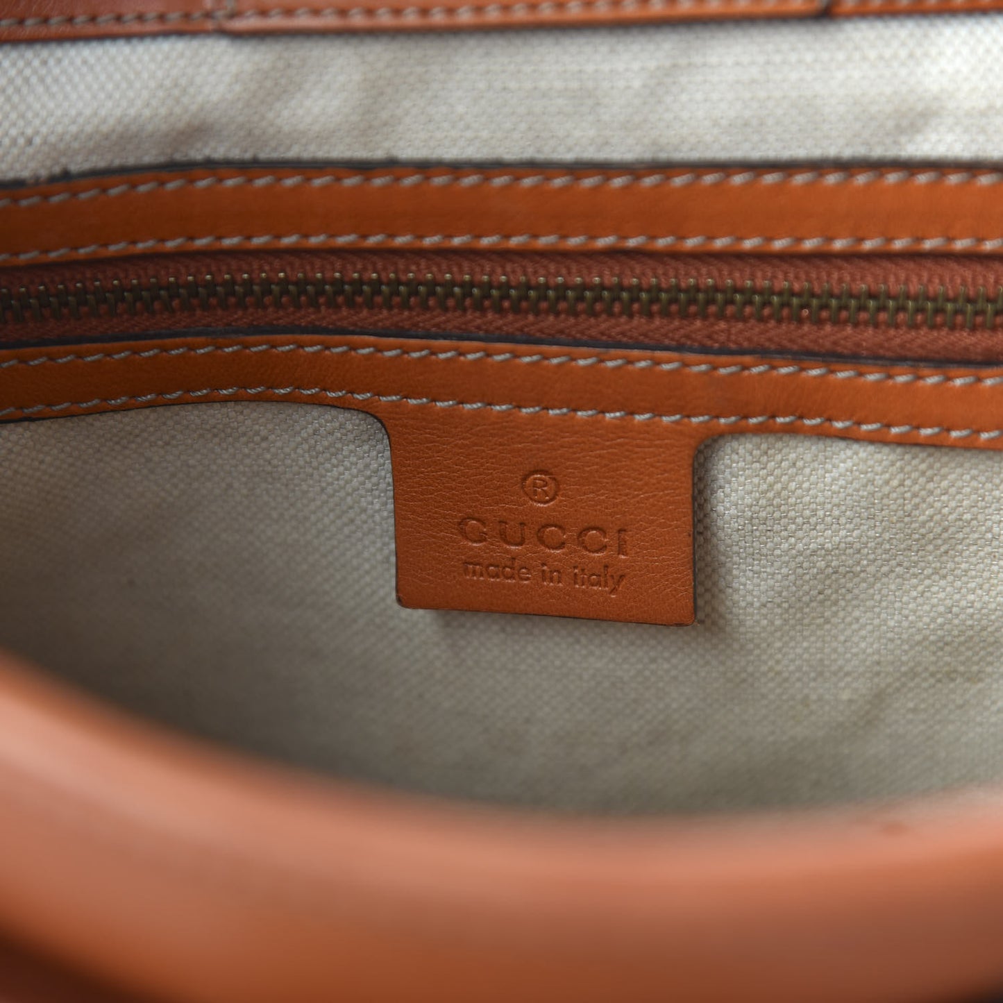 Calfskin Medium GG Running Tote Orange