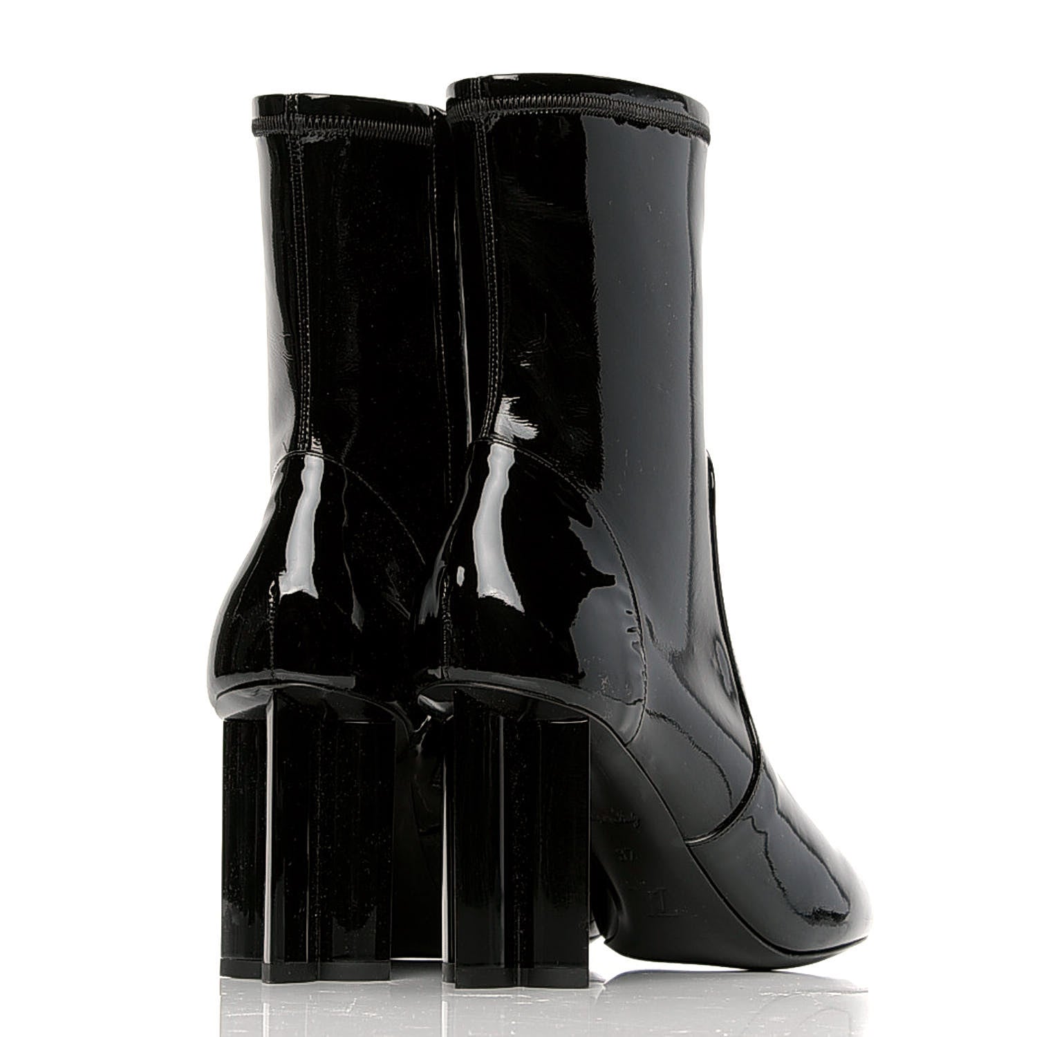 Louis Vuitton Patent Silhouette Ankle Boots 37 Black 3 of 6