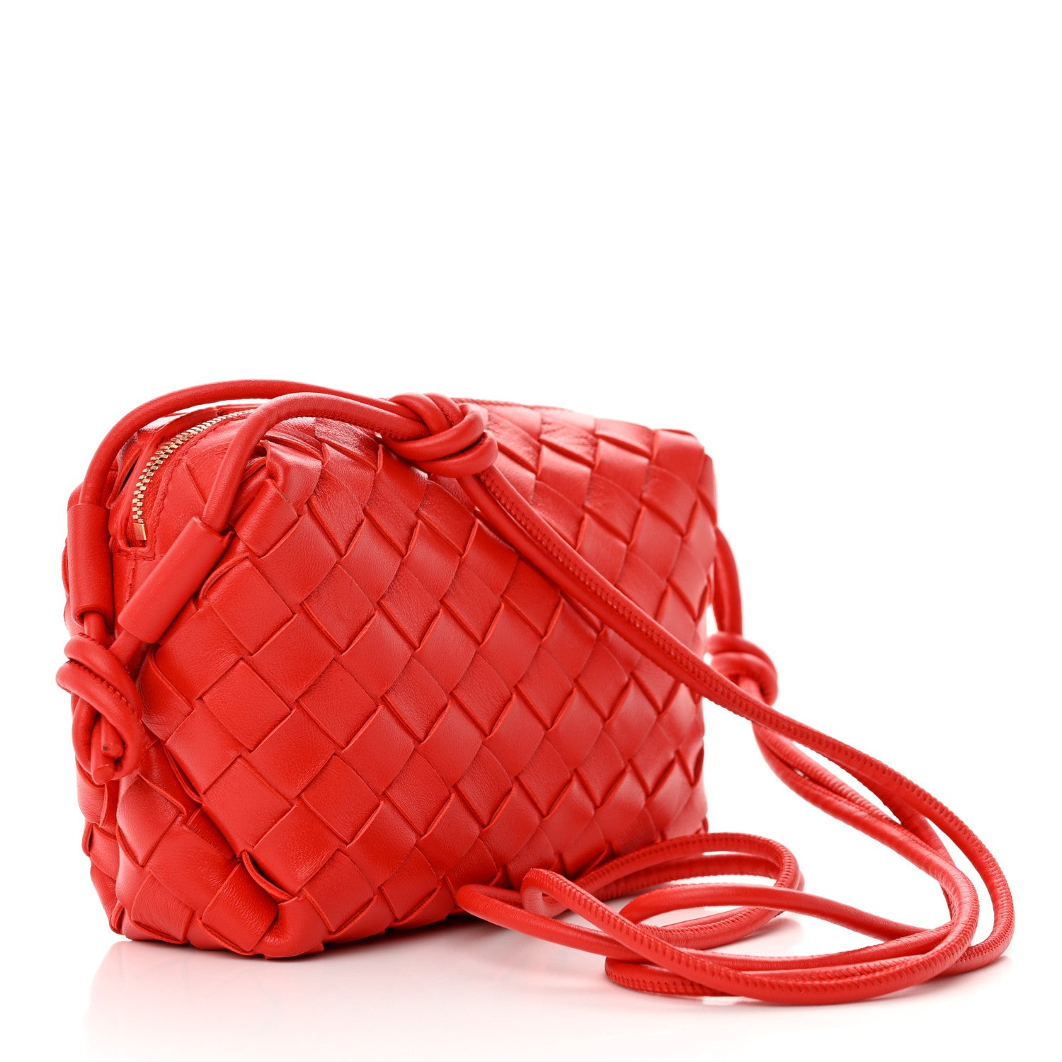 Bottega Veneta Nappa Intrecciato Mini Loop Camera Bag Apple Candy 2 of 9