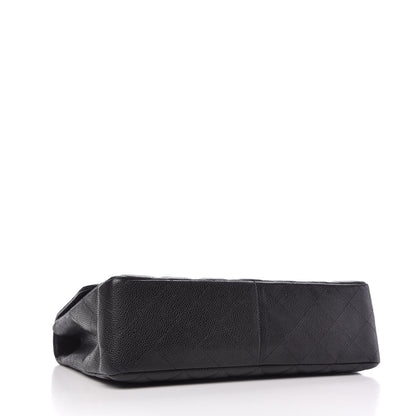 Chanel Caviar Quilted Jumbo Single Flap Black 4 of 11