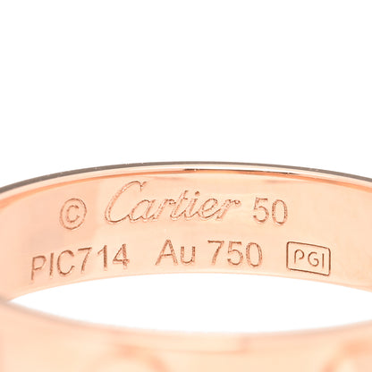 Cartier 18K Pink Gold 3.5mm LOVE Wedding Band Ring 50 5.25 3 of 4