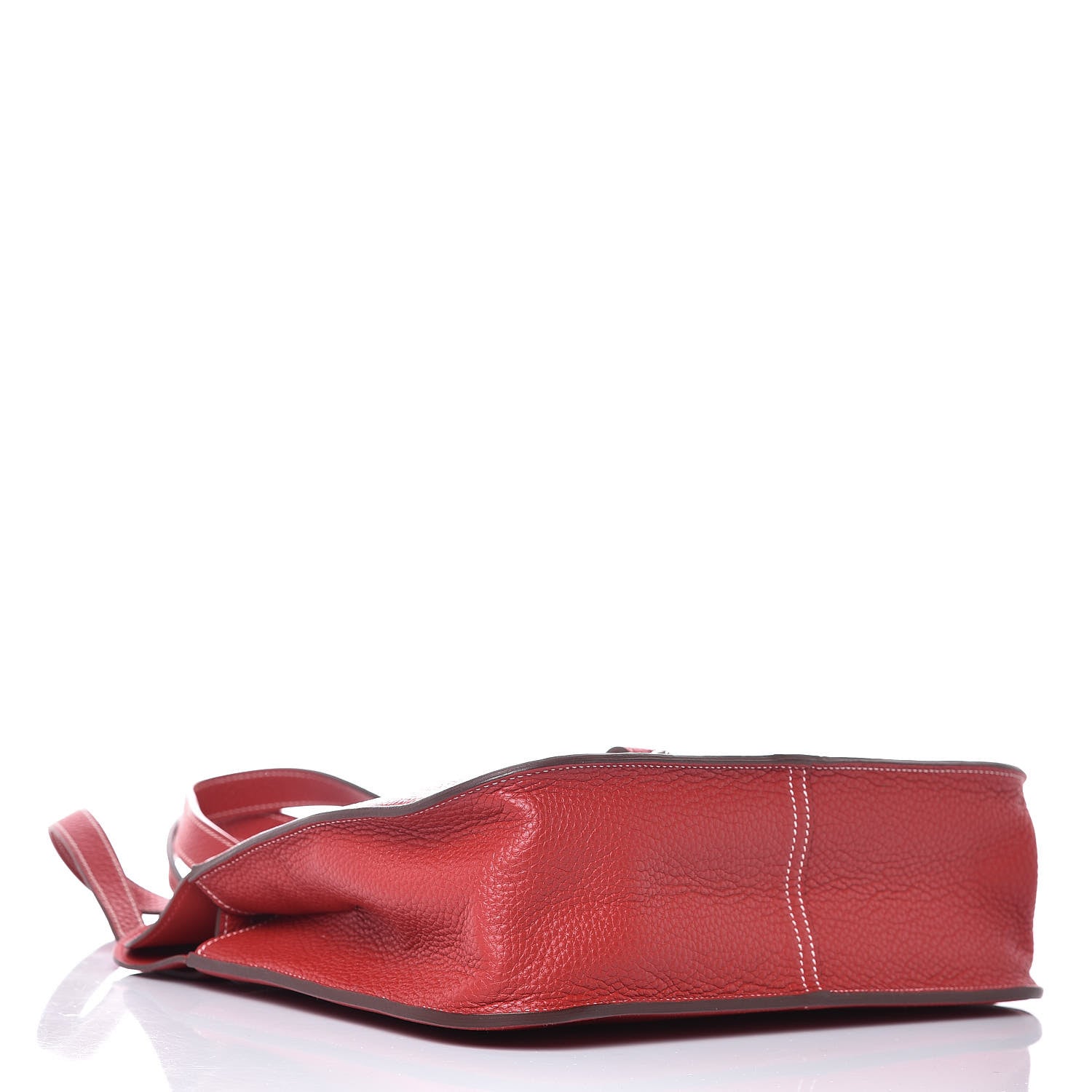 Hermes Taurillon Clemence Halzan 31 GM Rouge Casaque 5 of 10