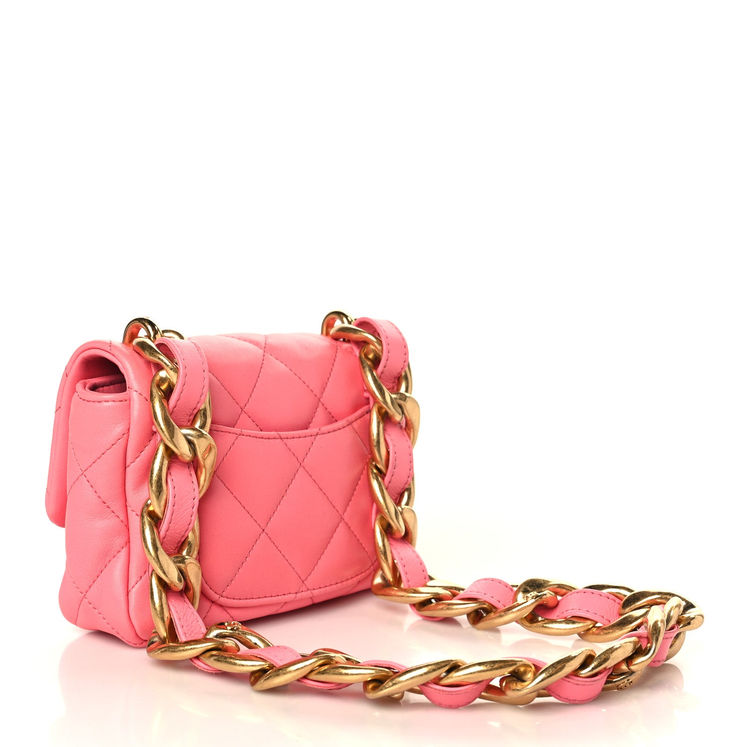 Chanel Lambskin Quilted Mini Funky Town Flap Pink 3 of 9