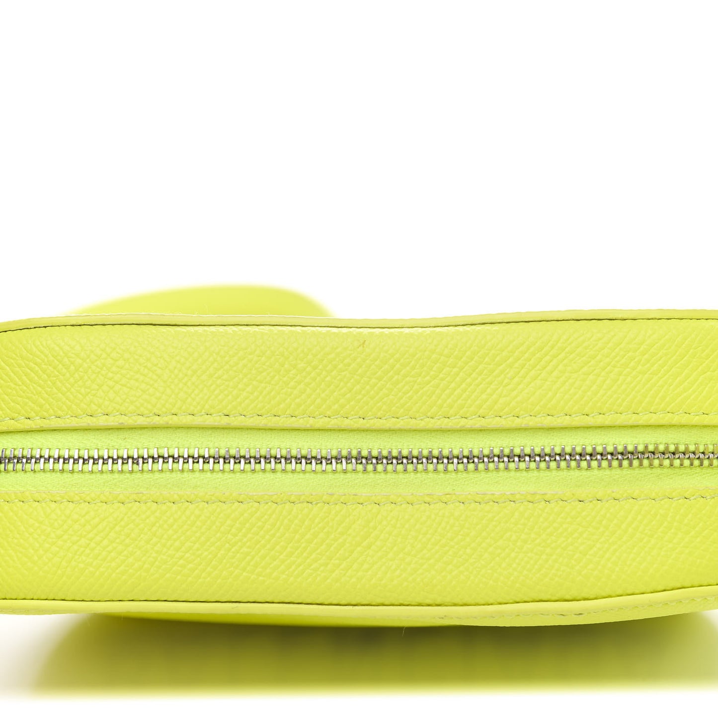 Signature Grained Calfskin Logo XS Ville Camera Bag Acid Green Black