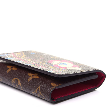 Louis Vuitton Monogram 2020 Christmas Animation Roller Coaster Victorine Wallet Pivoine 9 of 10