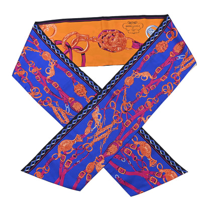 Hermes Silk Brides De Gala Maxi Twilly Orange Bleu Electrique Fuchsia 1 of 6