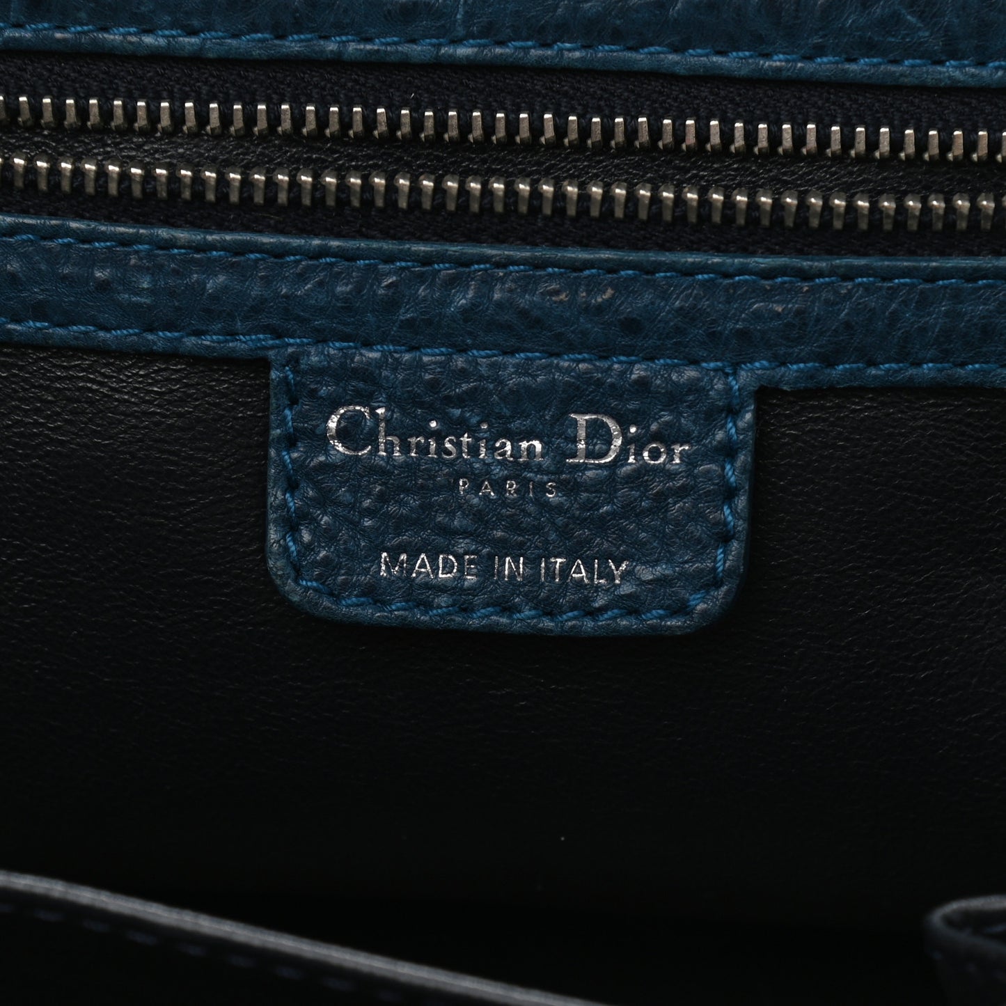 Calfskin Frame Satchel Blue