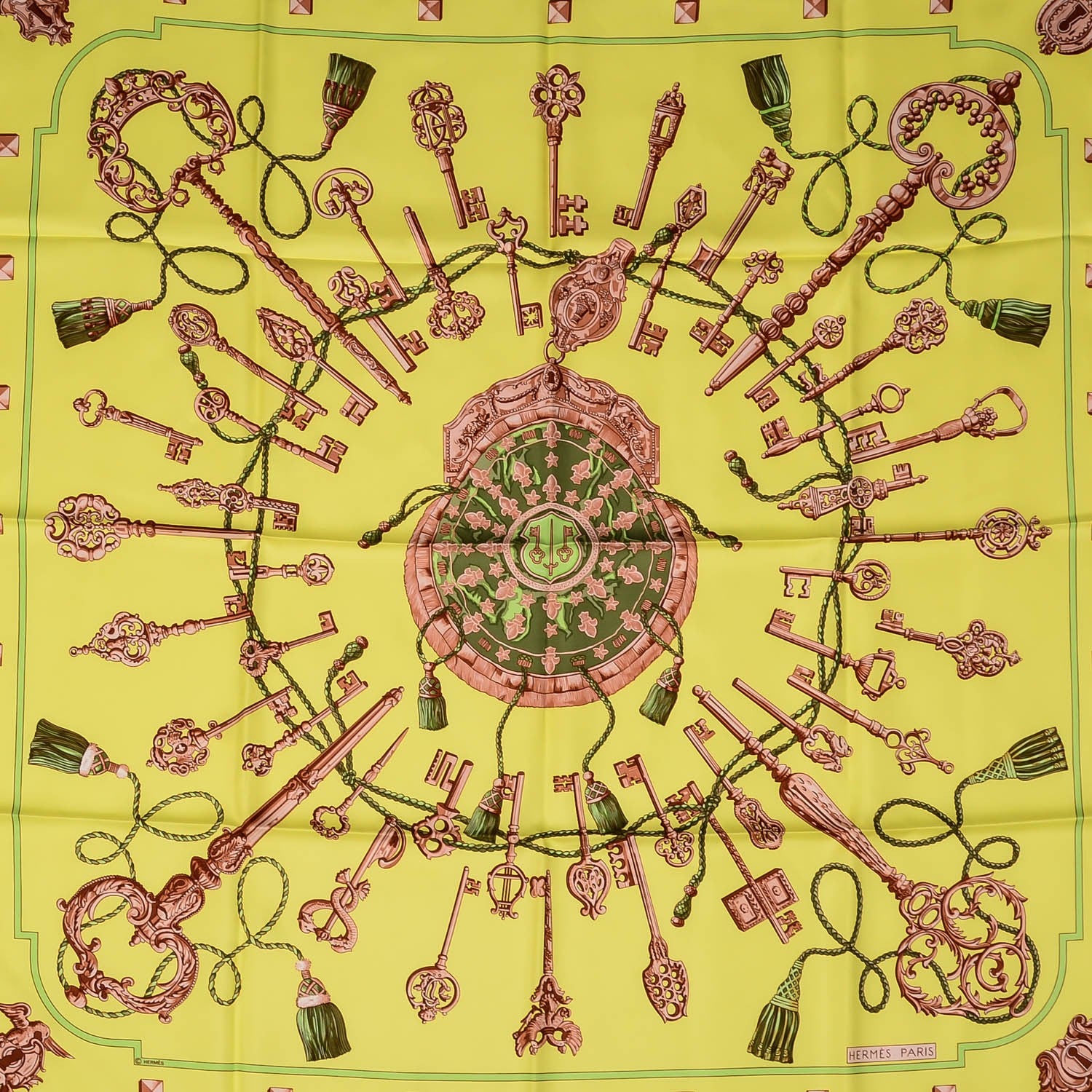 Hermes Silk Les Cles Scarf 90 1 of 5