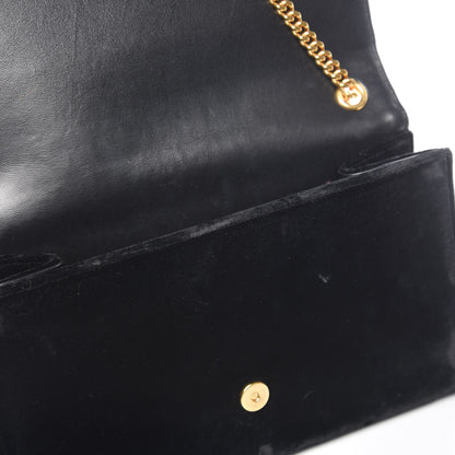 Saint Laurent Velvet Medium Monogram Kate Tassel Shoulder Bag Black 14 of 16