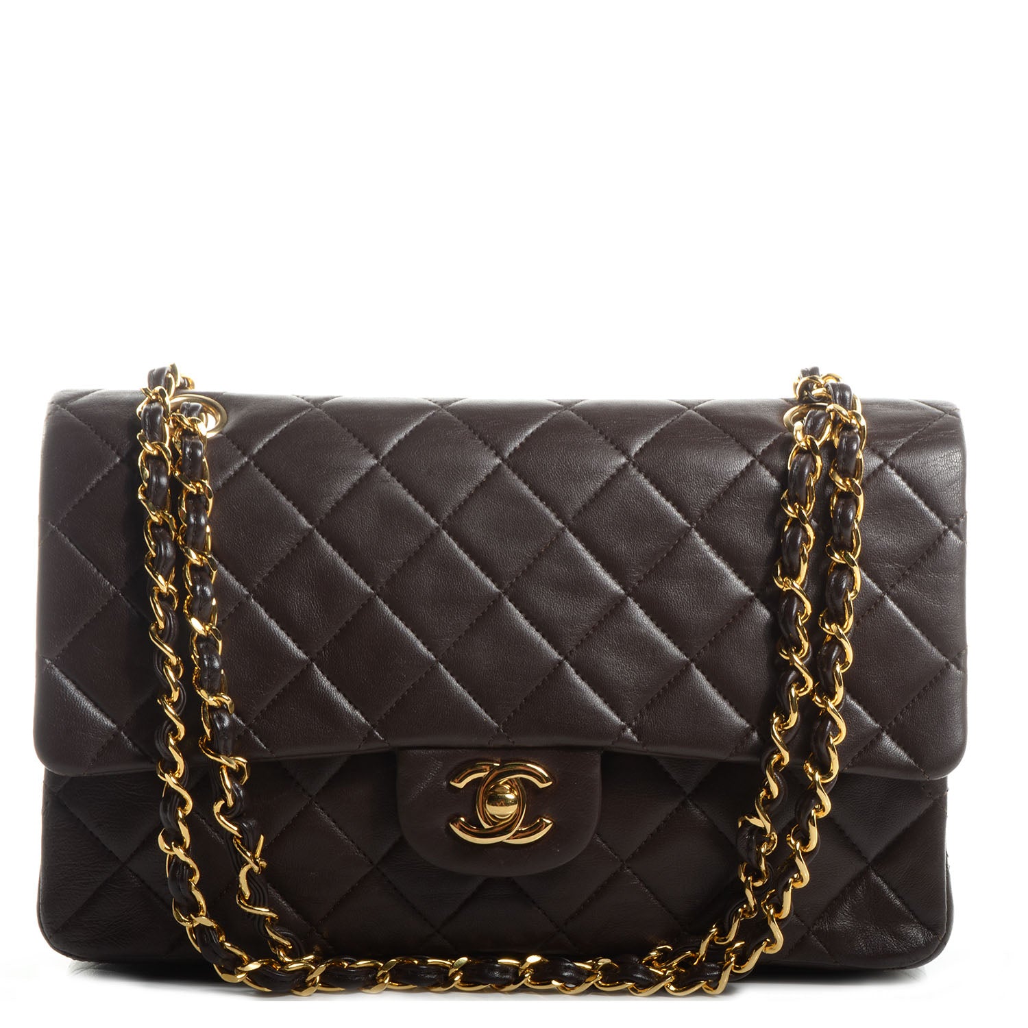 Chanel Lambskin Medium Double Flap Brown 1 of 9