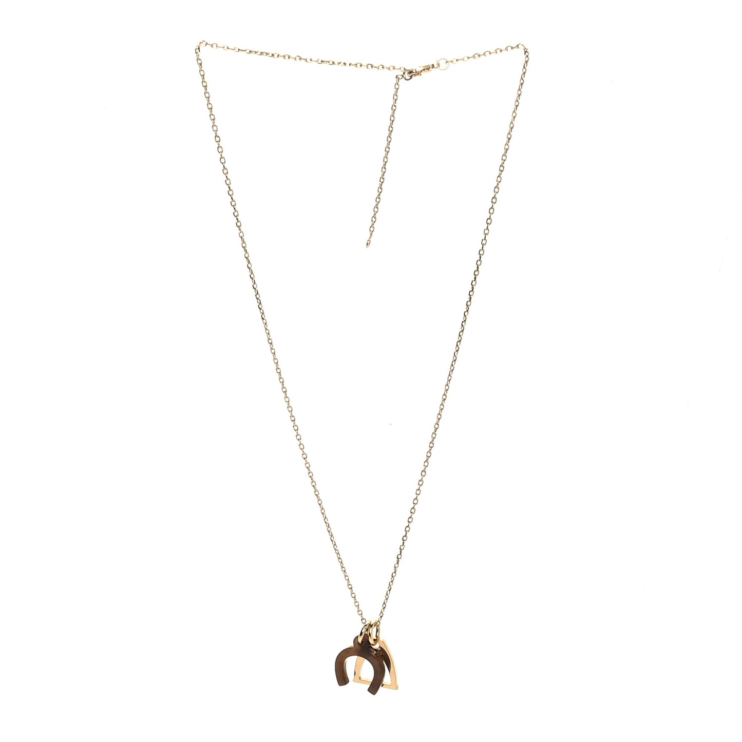 Permabrass Buffalo Horn Amulette Equestre PM Pendant Necklace Gold