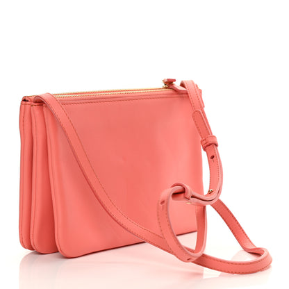 Celine Lambskin Small Trio Crossbody Bag Lipstick 2 of 12