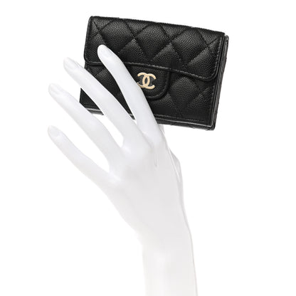 Chanel Caviar Quilted Double Flap Wallet Black 2 of 10
