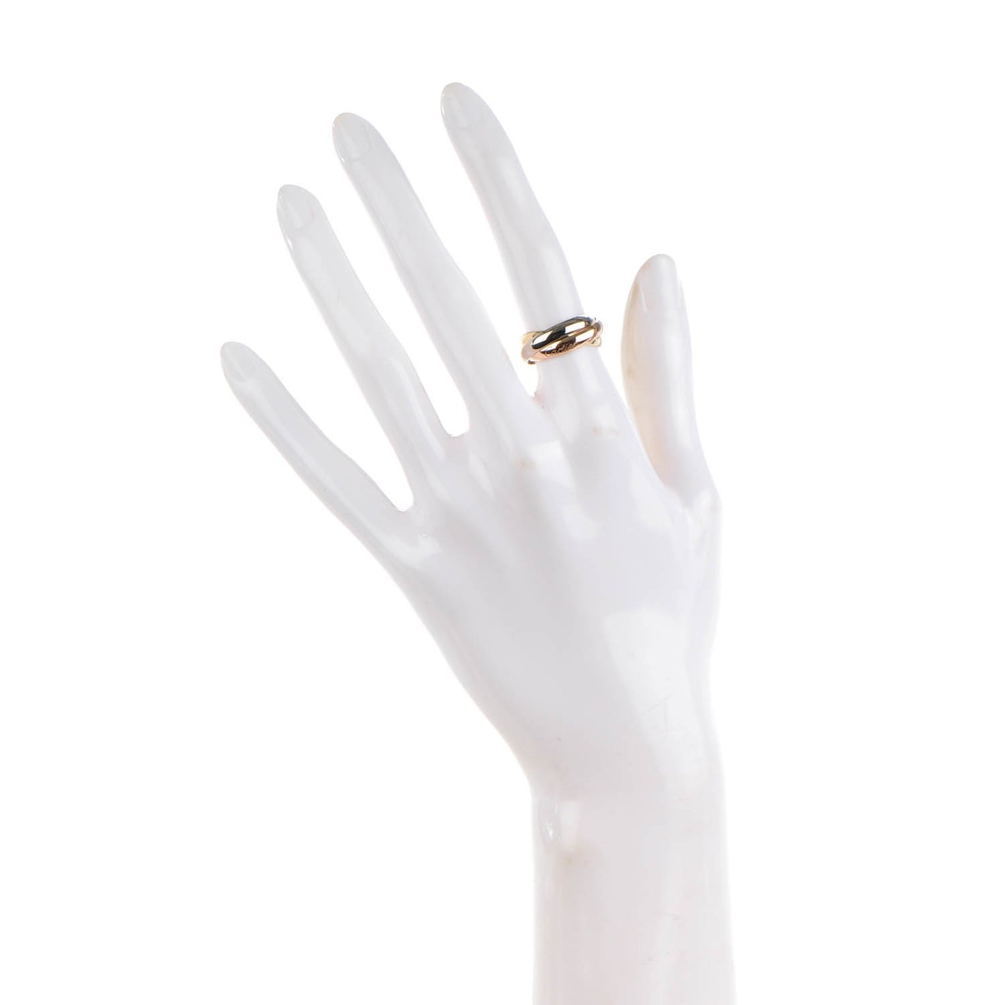 18K Pink Yellow White Gold Classic Trinity Ring 50 5.25