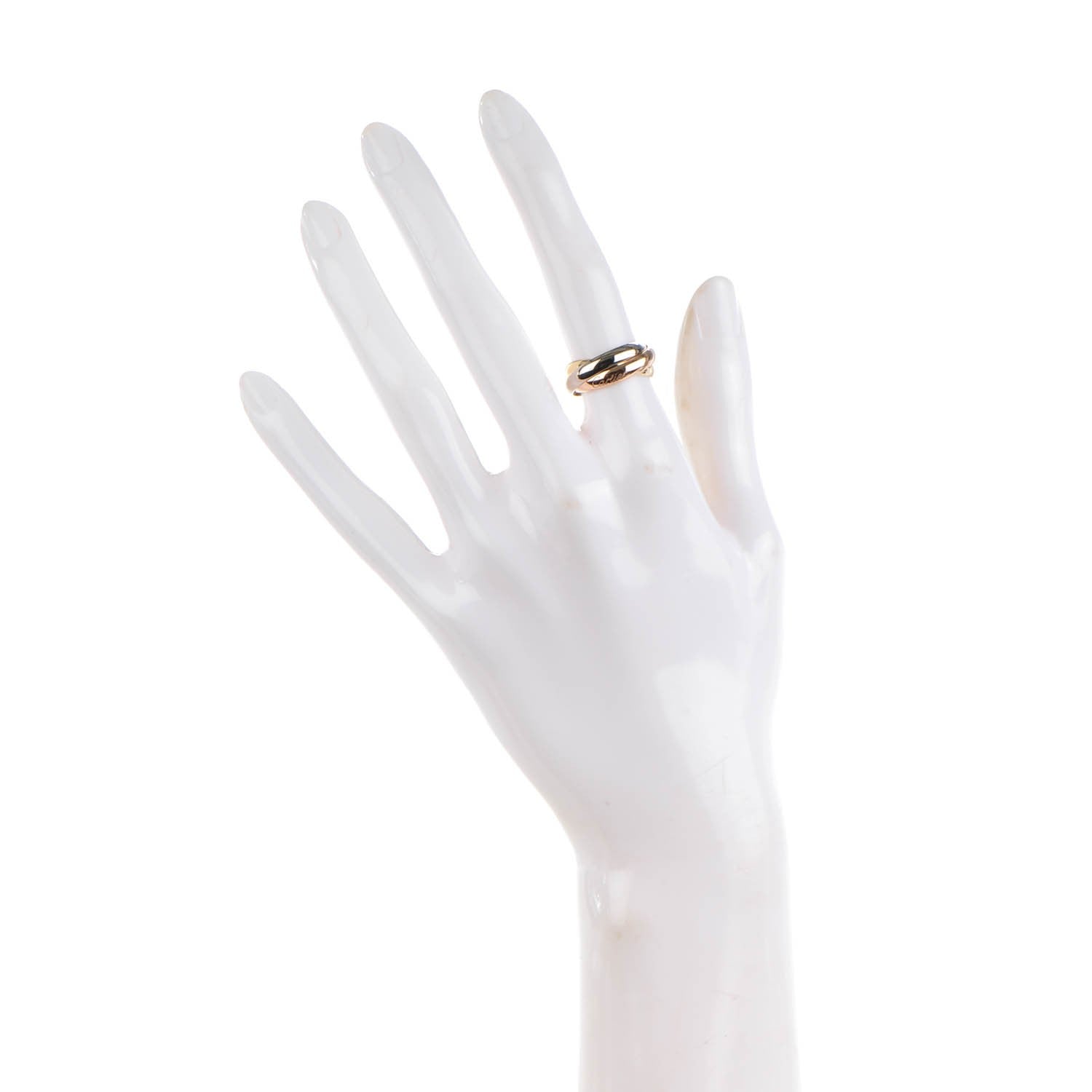 Cartier 18K Pink Yellow White Gold Classic Trinity Ring 50 5.25 2 of 7