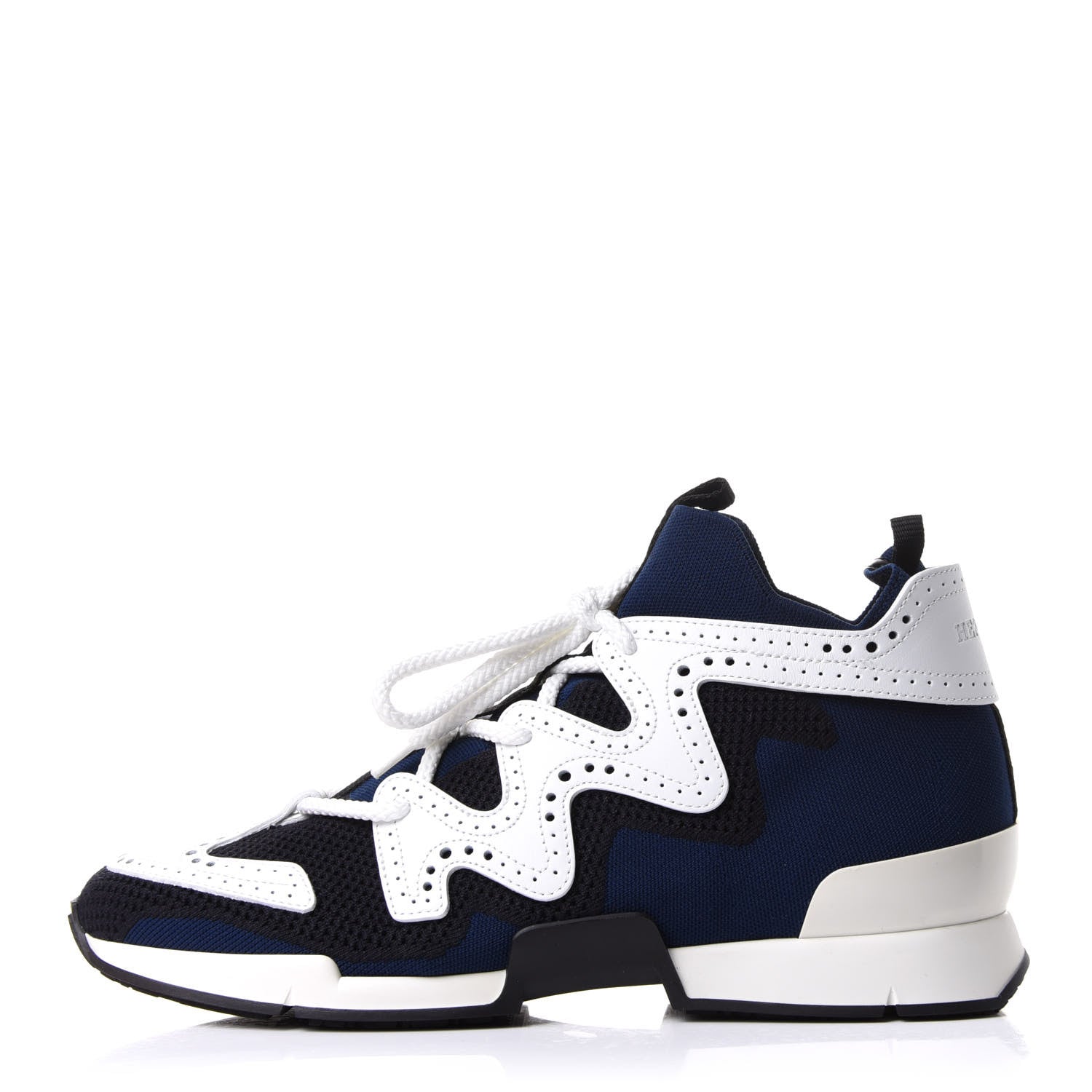 Hermes Knit Calfskin High Rise Action Sneakers 40 1 of 10